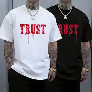 Mens $10 or less tie-dye T-shirt featuring a vintage red blood-splatter pattern, made from 100%25 cotton. A TikTok trend for 2025, it has a loose oversized fit and an urban avant-garde street style—perfect for retro parties and street snaps, and a campu