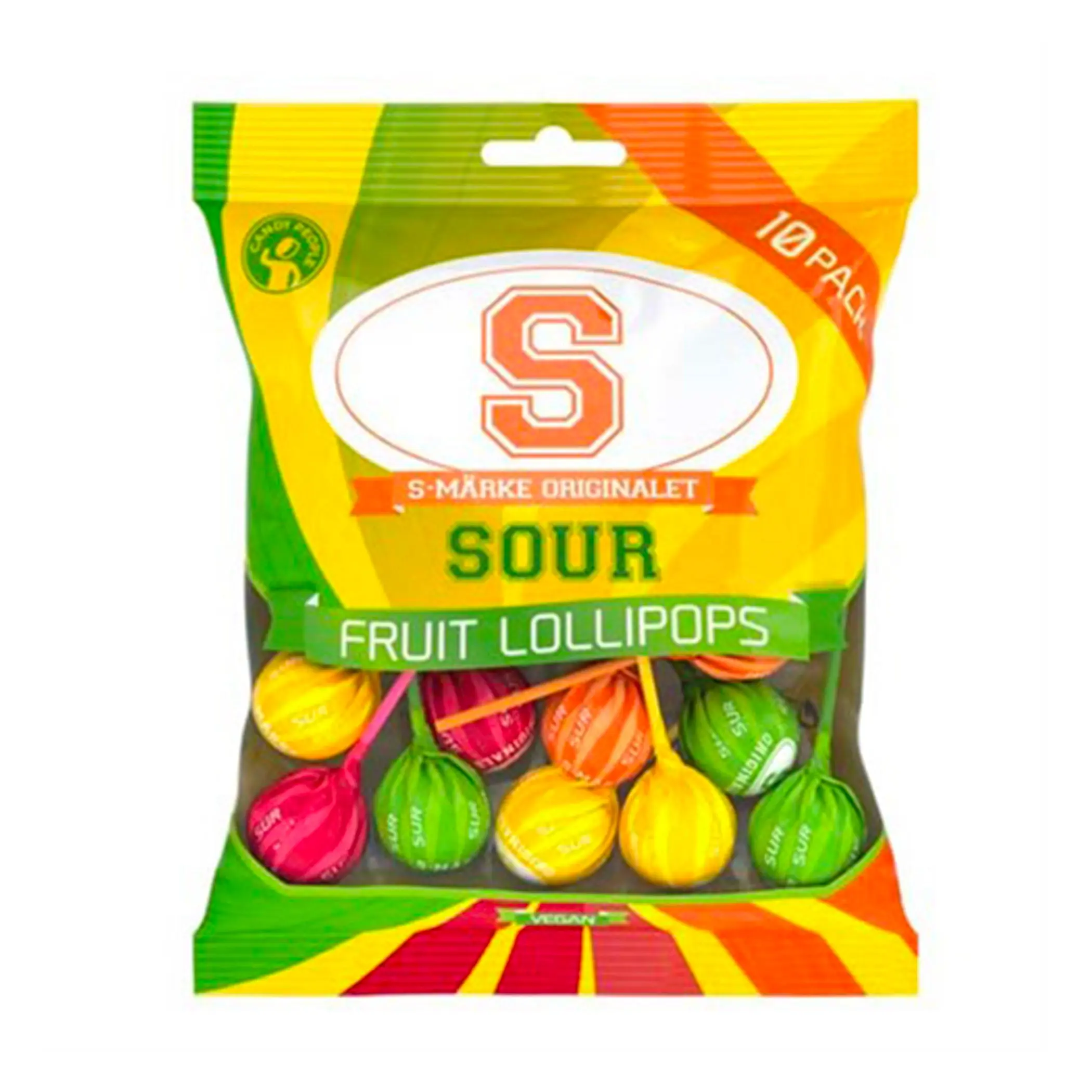 Candy People S-Sign Sour Fruit Lollipops Candy People S-Sign Sour Fruit Lollipops