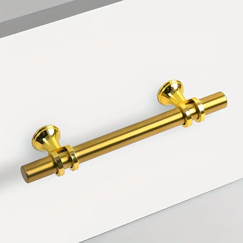 10/20PCS Gold Cabinet Handles Brushed Gold Drawer Pulls Thickened Stainless Steel Cabinet Hardware Modern Bar Handles Suitable for Kitchen Bathroom Cabinets