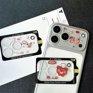 Cute Korean Style iPhone 17 Pro Max Camera Lens Film, Acrylic Material, Perfect Valentine's Day Gift for Best Friend, Accessories
