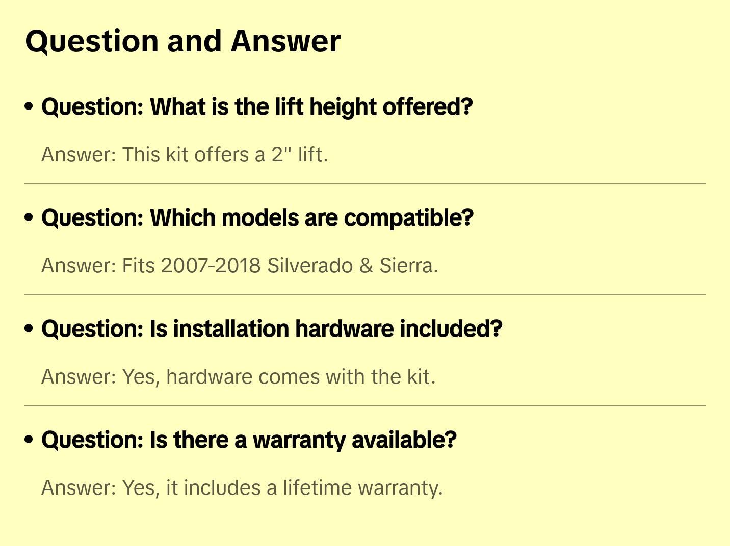 2" Front Strut Spacer Leveling Lift Kit For 2007-2018 Chevy Silverado GMC Sierra