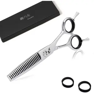 Hair Cutting Scissors Barber Thinning/Texturizing Shears 6 Inch Hairdressing Scissors for Men Japanese Stainless with Fine Adjustment Screw