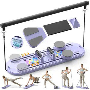 Pilates Board,Multifunctional Rebound Abdominal Board,Foldable Pilates Reformer Set, Ab Core Trainer Machine,Ab Board,Exercise Board,Abs Workout Equipment for Women Men Home Gym Equipment