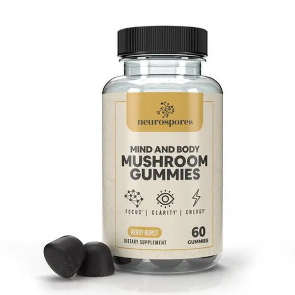 Neurospores Mind and Body Gummies - Berry Burst (60 Count) | Neurospores