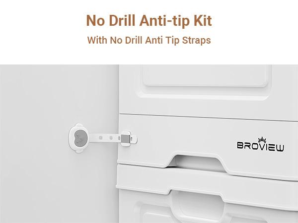 BROVIEW V9 360Qt/480Qt Stackable Storage Bins with Lids, Closet Organizers and Storage Drawer, Collapsible Storage Bin with Wheels, Plastic Cabinet for Home Toy Clothes Dorm Organizer