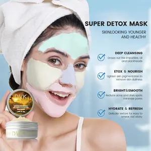 DVK 4 PCS Clay Mask Set, 7.050z/200g, for Nose, Forehead, Chin,Cheeks, Deep Cleansing, Moisturizing