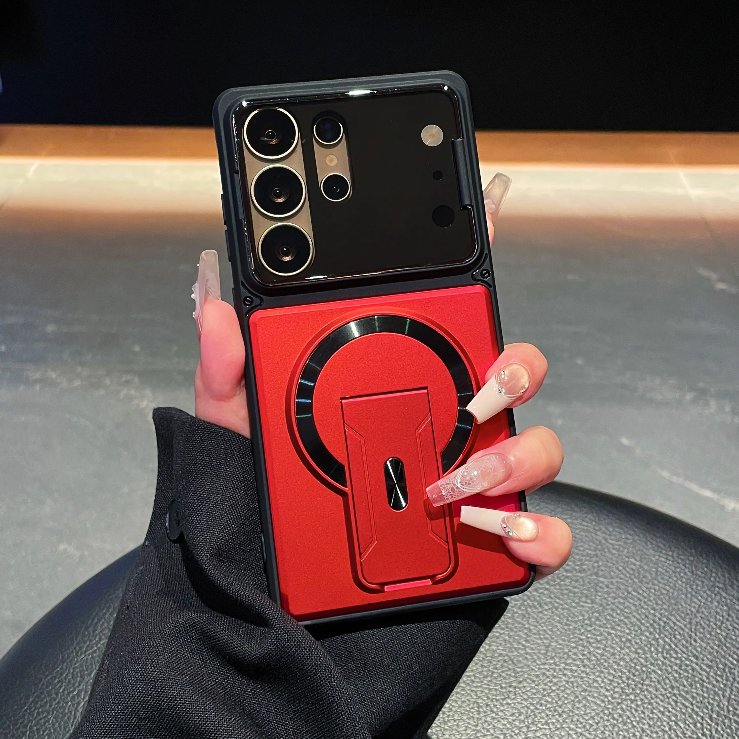 Military-Grade TPU Cellphone Casing, Shockproof Drop-Resistant Handheld Devices Cover with Multifunctional Lens Protector & Invisible Magnetic Holder, MagSafe-Compatible Accessories for Samsung Galaxy S26 Ultra, S25, S24, S23 Ultra#DealsForYouDays, Protec