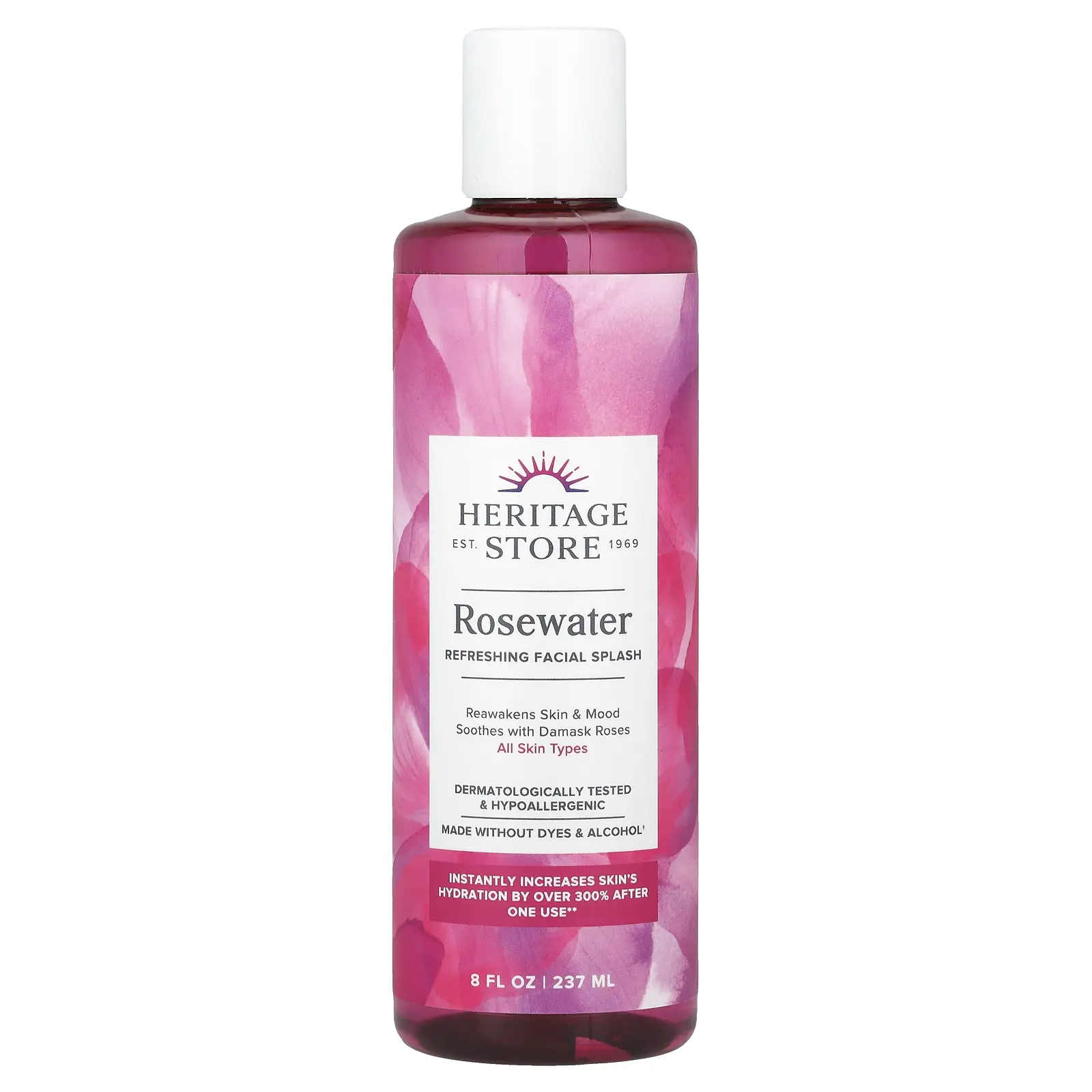 Heritage Store Rosewater Refreshing Facial Splash, 8 fl oz (237 ml)