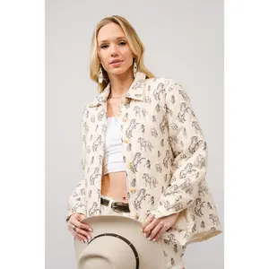 Horses Quilted Shacket