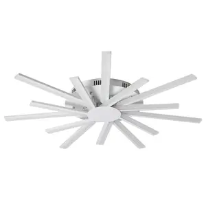 12-Lights White Acrylic Sputnik LED Semi-Flush Mount Lighting