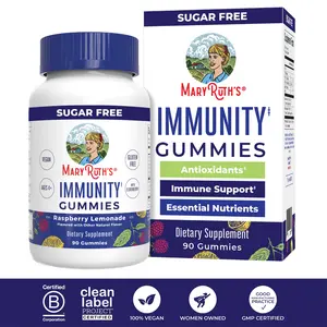 MaryRuth's Immunity Gummies - Sugar Free -  Vitamin C - Zinc - Vitamin D3 - Elderberry - Echinacea - Immune Support Supplement - Vegan - Non-GMO