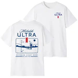 Michelob Ultra Golf 2-Sided T-Shirt – Vintage Superior Light Beer Graphic Tee, Funny Golf Shirt for Men and Women, Classic Retro Golf Lover Top