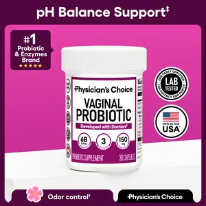Physician's Choice Vaginal Probiotic - Odor Control, pH Balance & Daily Feminine Health Support with Cranberry and Prebiotics for Women