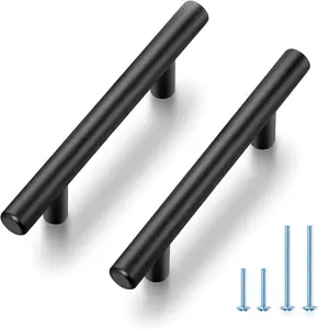 30 Pack 5 Inch Cabinet Pulls Kitchen Cabinet Handles with 3 Inch Hole Center Matte Black Cabinet Hardware