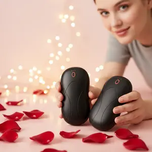 TikTokShopBlackFriday Magnetic Rechargeable Hand Warmer 2 Pack 3 Heat Settings 6000mAh Battery Temperature Control Pocket Size Electric Warmer for Winter Outdoors Camping Hunting Perfect Christmas Gift