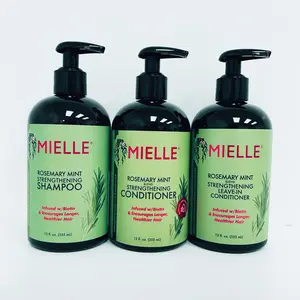 Mielle Rosemary Mint Strengthening Shampoo + Conditioner + Leave-in Haircare Blend