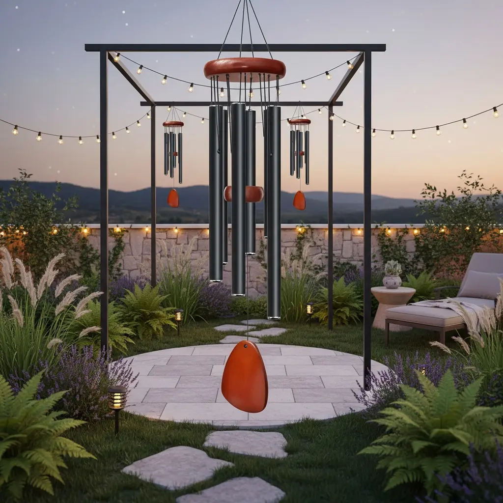 32" Extra Large Deep Tone Wind Chimes for Outside, 6 Thick Aluminum Tubes Tuned Outdoor Wind Chime for Garden, Patio, Yard Decor, Sympathy & Mother’s Day Gift
