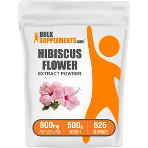 BulkSupplements - Hibiscus Flower Extract Powder - Antioxidant - Liver Health - 100g-1kg - 800mg per Serving