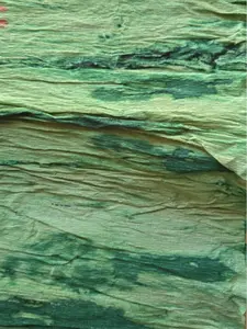 Greens Hand Dyed Crepe Paper