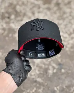 New Era MLB 59FIFTY NY Yankees LA Dodgers Fitted Cap – Black Hat Size 7 1/2, Flat Brim, Streetwear, Urban