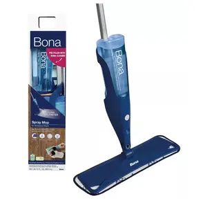 Wood floor mop starter kit -1 spray mop, 1 reusable microfiber mop pad, 1 rechargeable wood floor cleaner