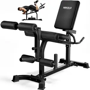 Mikolo Leg Extension and Curl Machine Adjustable Leg Curl Machine Seated & Lying Leg Workout Equipment with Triple Loading System for Home Gym