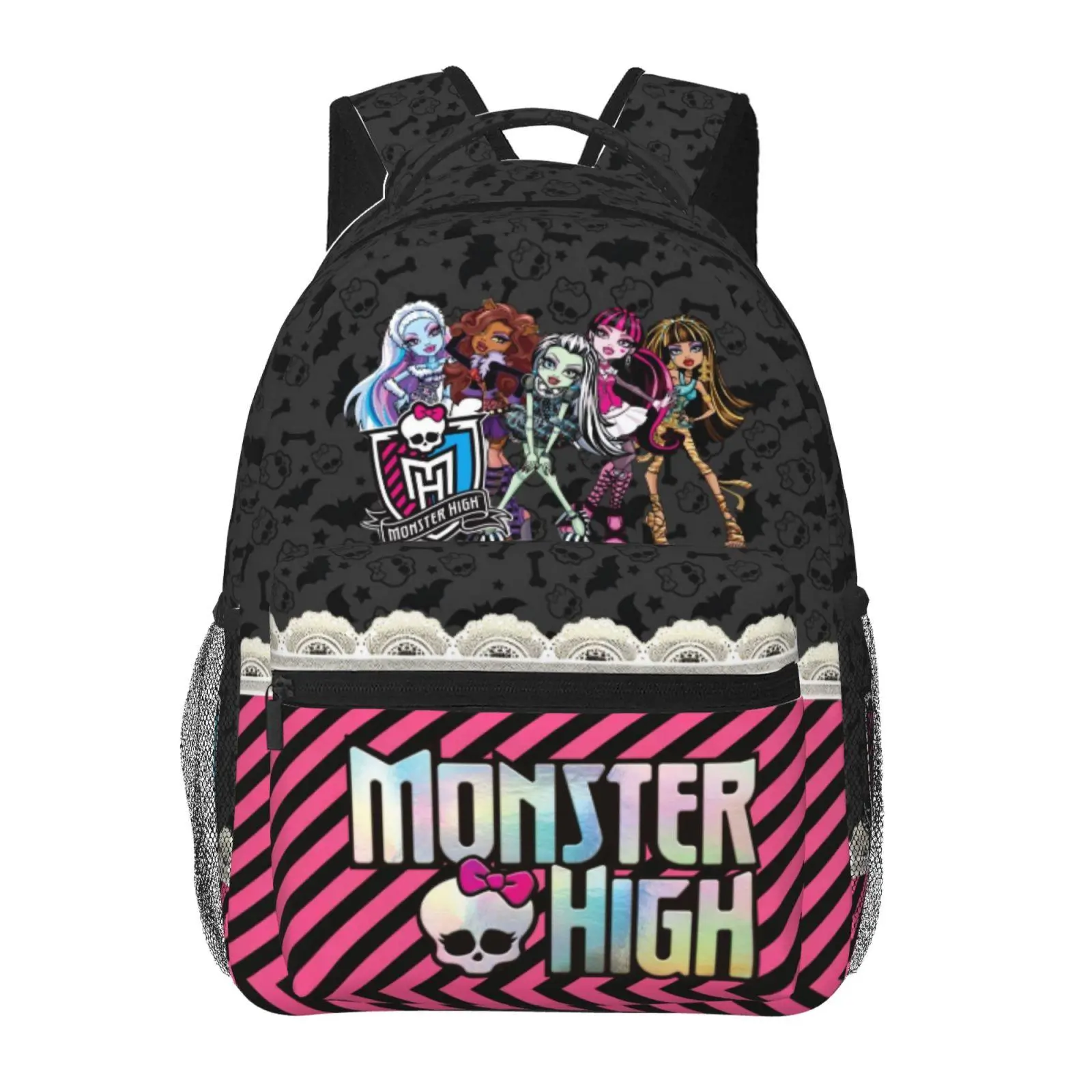 Monster high Bookbag Monster high dolls Stylish Print Backpack for Girls, Women, and Teens, Great for School, Commuting, and Leisure Travel