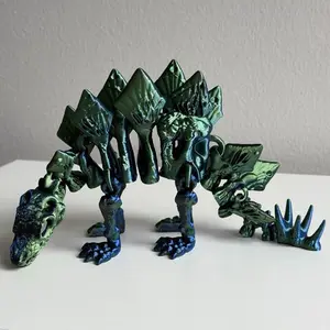 Dinosaur 3D Printed Flexi Fidget Toy - Small Colorful Stress Relief Toy for Fun and Satisfying Play