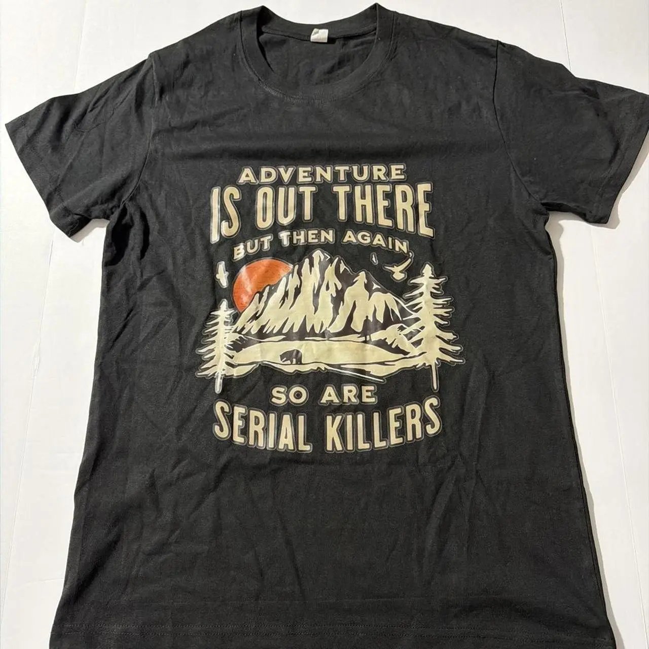 Funny Camping Graphic Tee, Adventure Mountain Shirt, Dark Humor Hiking T-Shirt, Outdoor Camper Tee, Wilderness Graphic Shirt, Nature Lover Gift, Vintage Unisex Tee Menswear Top