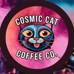 Cosmic Cat Coffee Co. shop logo