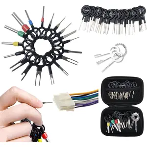 41 PCS Terminal Removal Tool Kit Depinning Pin Extractor Wire Connector Pin Release Terminal Ejector Kit for Automotive Home Appliance Electrical Tools