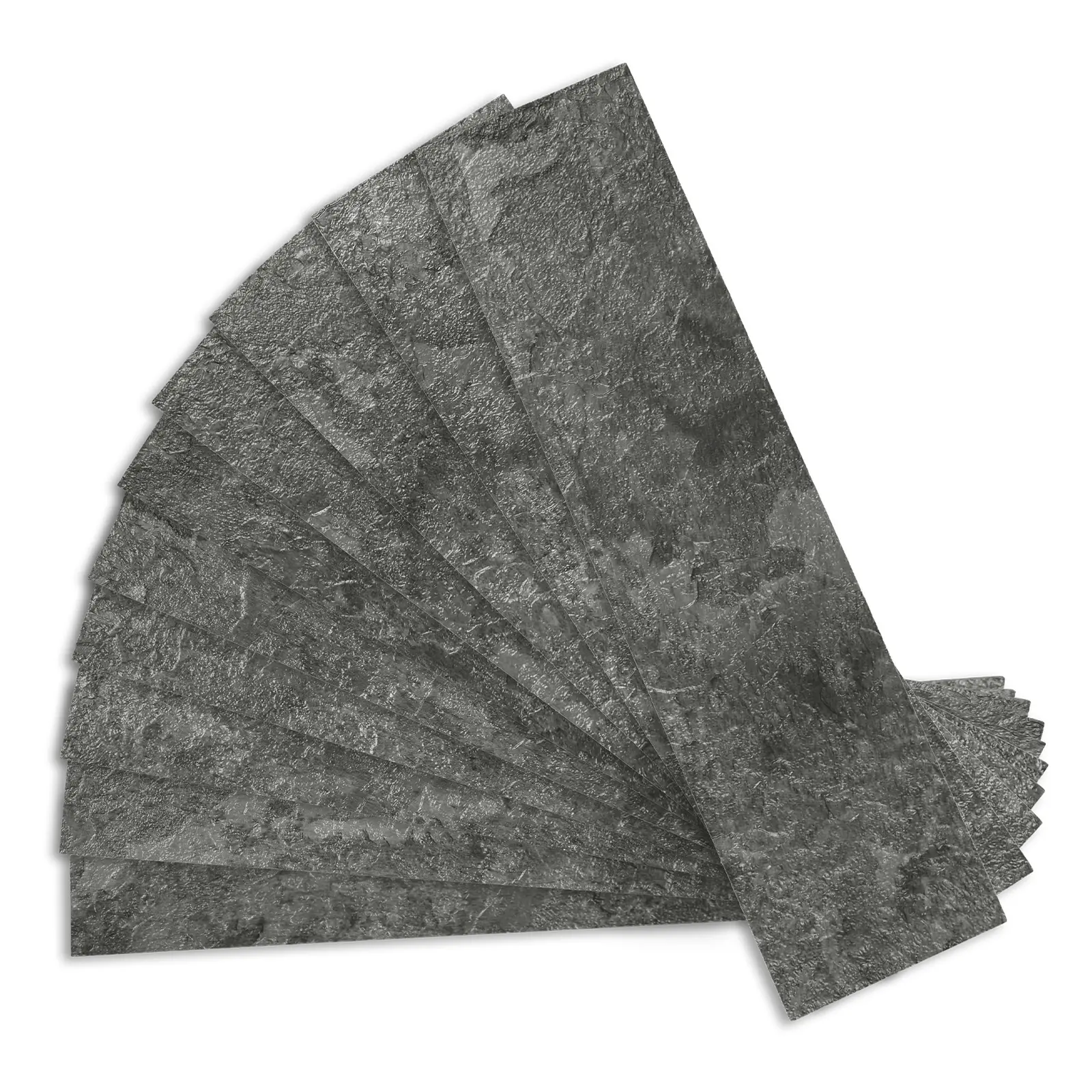 Vamos Tile 40-Piece Peel & Stick Backsplash, Textured  3''x12'' Subway Tile | Dark Gray Slate Seamless Wall Tile,PVC Faux Stone Stick on Subway Tiles for Kitchen,Bathroom,Laundry,Camper,Fireplace
