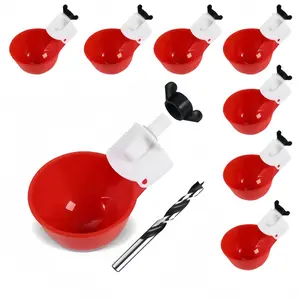 【Clearance Deal】8-Pack Large Automatic Chicken Waterer Cups for Poultry, Ducks, Geese & Turkeys – DIY Mounting Kit with Anti-Clog Design & Easy Installation