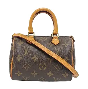 Pre-owned Louis Vuitton canvas Shoulder Bags speedy nano monogram