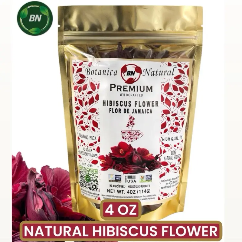 BN 4OZ HIBISCUS  FLOWER MEXICAN ORGANIC HERBAL TEA NATURAL BEVERAGE NATURAL