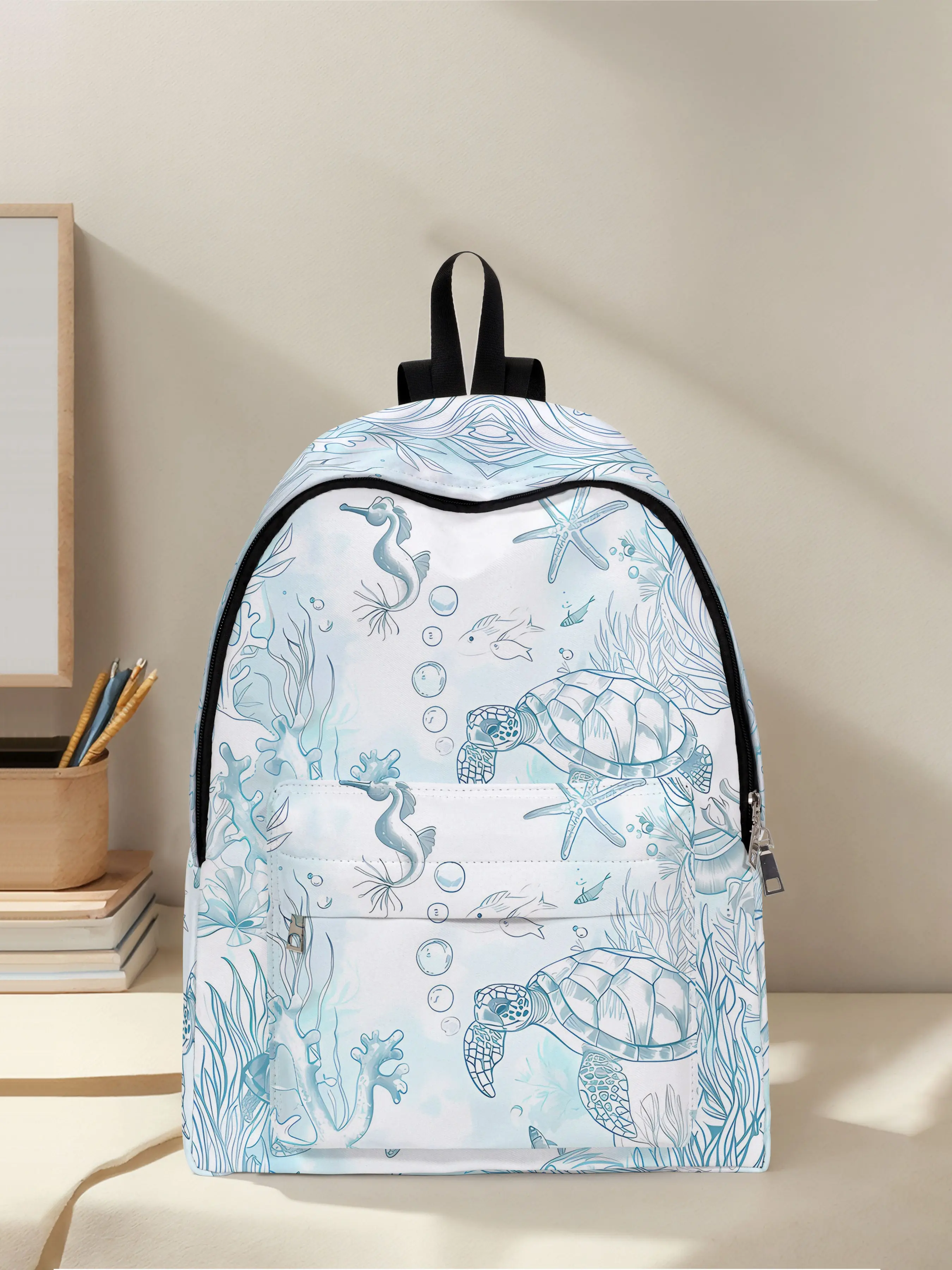 Turtle Pocket Backpack, Fun Design, Fashionable Look, Spacious Storage, Ideal for School, Travel, Business Trips, All Seasons Use