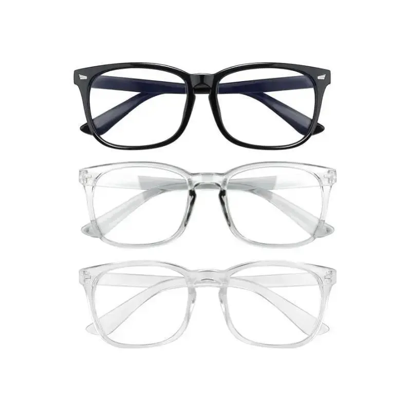 Stylish Unisex Bluelight Glasses with Polycarbonate Frame & HD Amber Tint Lenses for Digital Eye Strain Relief, Anti-Glare for Gaming & Office Work, Stylish Glasses, Bluelightglasses, Lightweight Eyewear, Ultimate Glasses Kit
