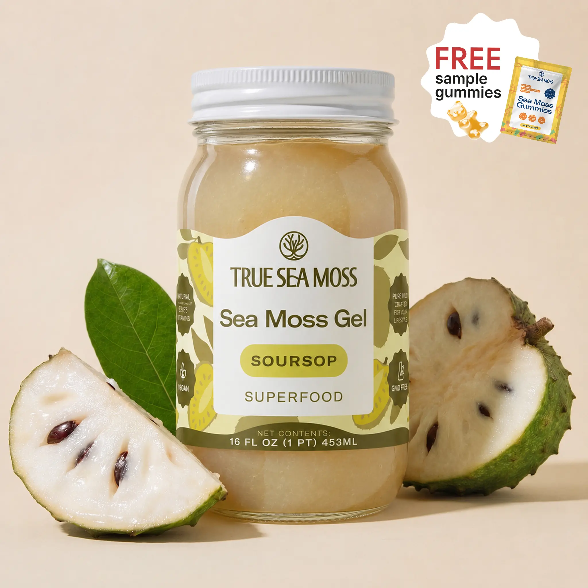 True Sea Moss Soursop Sea Moss Gel – Rich in Essential Minerals & Vitamins – supports vitality True Sea Moss Soursop Sea Moss Gel – Rich in Essential Minerals & Vitamins – supports vitality