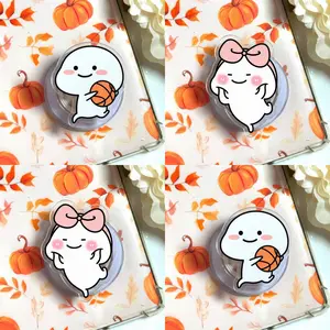 Cute Kawaii Ghost Phone Grip - Magnetic Pop Socket & Kickstand - Couple Accessory Gift