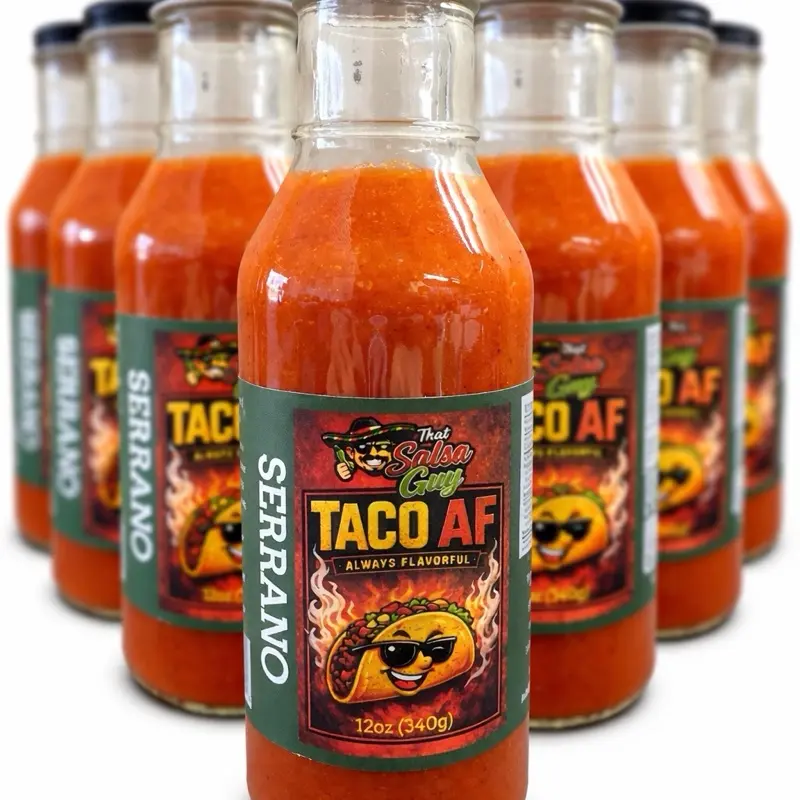 Taco AF - Serrano Taco Sauce 12oz (2pack)