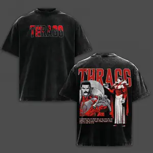 Thragg Viltrumite War - Invincible Comic Double Printed Oversize Lightweight Acid Washed Tee TV Series Graphic Tee T-Shirt, Vintage Oversized Streetwear Heavy Cotton Tee, Gift For Fans Merch，funny graphic tee, men’s trendy t-shirts,