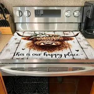 Soft Magnetic Stove Top Protector Pad, Cow Design, Stylish, Scratch-Resistant, Easy to Clean, Multi-Purpose for Any Household Kitchen, Home