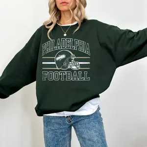 [SALE UP TO 50% + FREE SHIP] - Vintage Philadelphia Football Sweatshirt: Eagles Fan Crewneck, Cozy Winter Sweatshirt