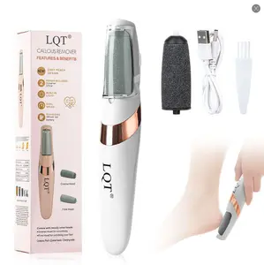 LQT Electric Feet Callus Remover,Portable Electronic Foot File Pedicure Tools,Waterproof Foot Scrubber File,Pedi Foot Care for Dead,  smooth wand Exquisite Gifts for Women(white)