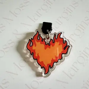 Fire Heart Fantasy Kindle Charm, Kobo Kindle Accessories,  Kindle Case Accessories, Bookish
