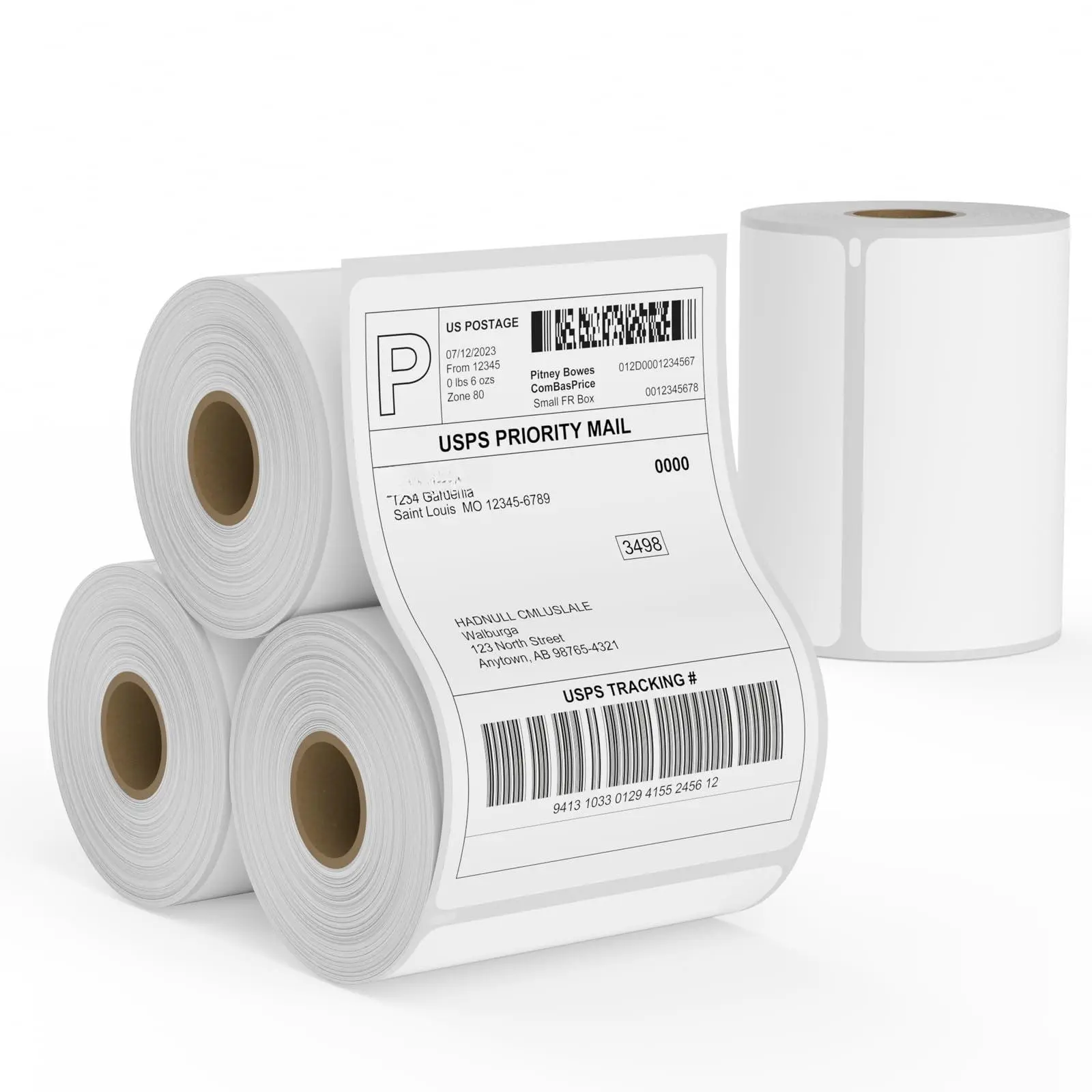 4 Rolls 4xl Labels 4" X 6" Direct Thermal Printer  Shipping Compatible With Labelwriter 1744907 Postage Label Paper 220 Labels/roll