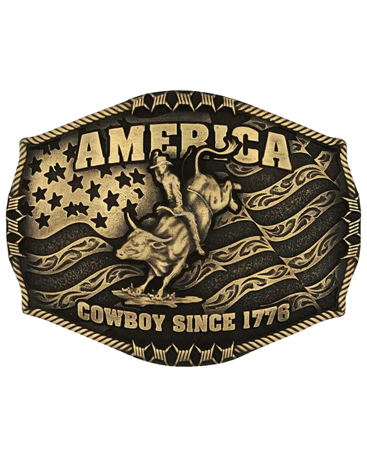 Montana Silversmiths Men's Men'S America Since 1776 Attitude Belt Buckle - A1002c