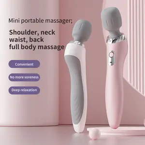 Portable Handheld Massager, USB Rechargeable Relaxing Massage Stick, Vibration Massage for Neck Back Legs Waist, Pain Relief Device