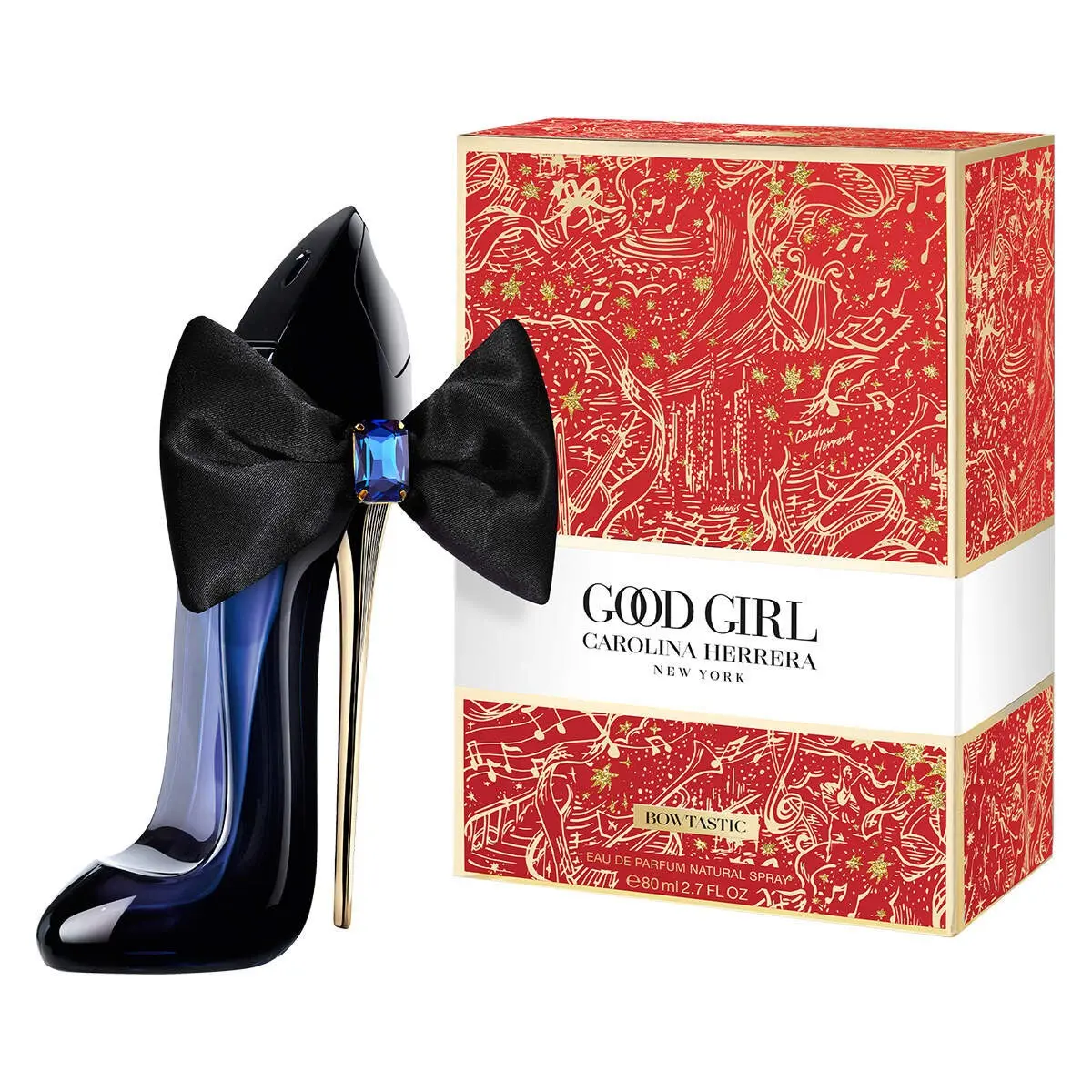 Carolina Herrera Good Girl Bowtastic Collector Edition Eau de Parfum for Women, Black Stiletto Bottle, 2.7 fl oz / 80 mL