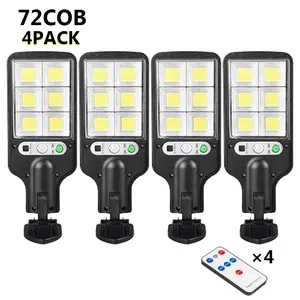 4 pieces of LED solar wall lights, with motion sensor, lp65 waterproof motion-sensing street lamps, 3 working modes, suitable for gardens, courtyard porches, garages spotlights - to illuminate your home. Halloween decorations.